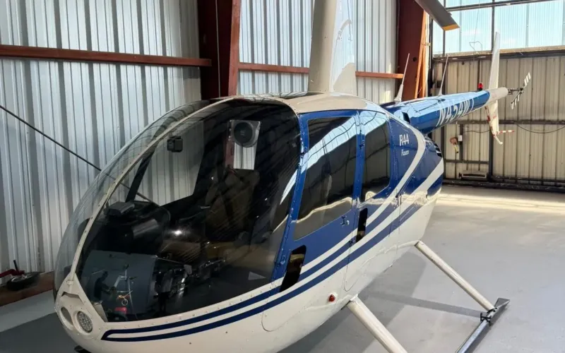 Cockpit and cabin seats after cabin detailing in a Houma, LA hangar