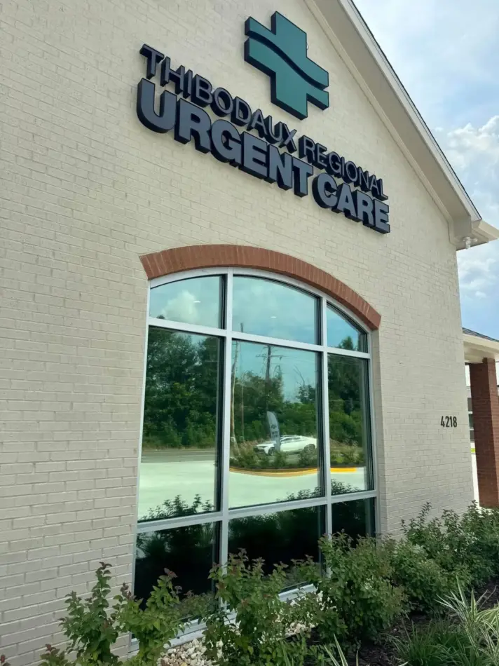 Medical clinic building with commercial window film from a local Houma tint shop