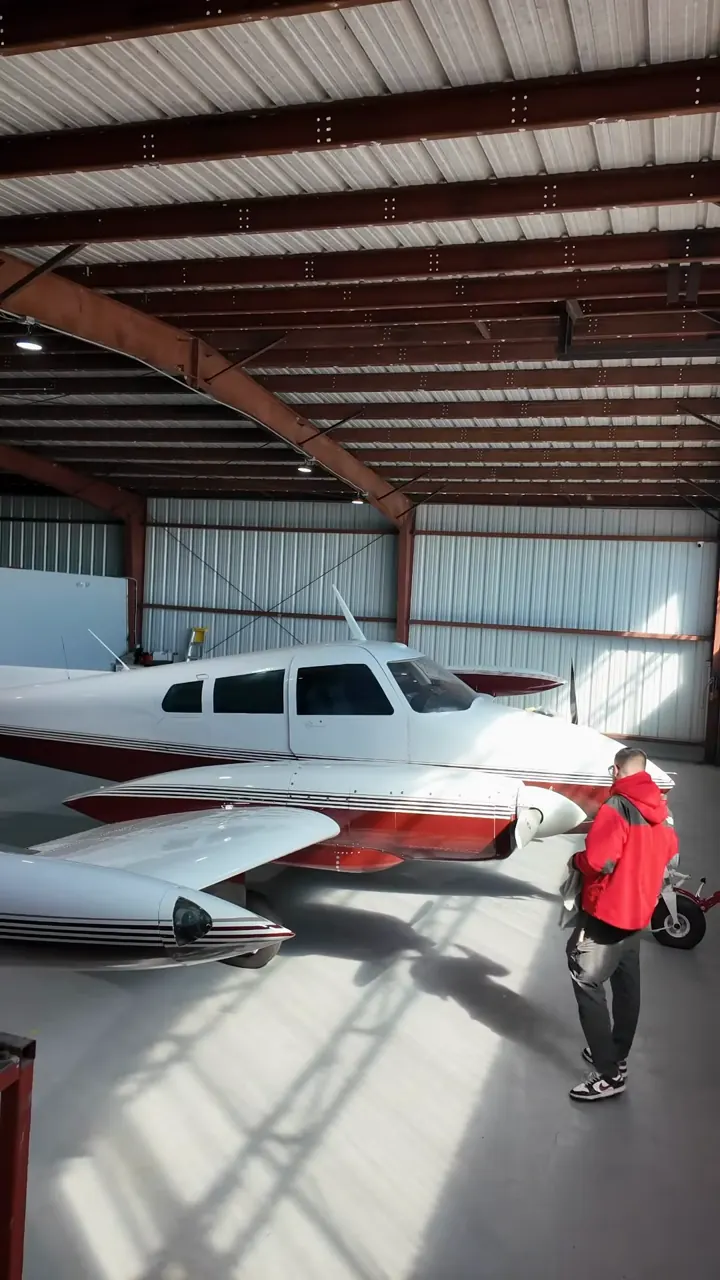 Exterior aircraft detailing on a Cessna in a hangar near Houma, LA